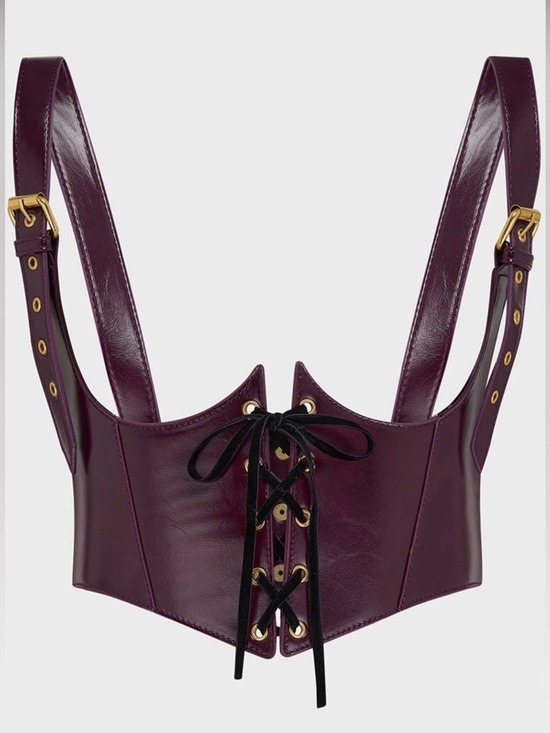 Killstar Accessories - KILLSTAR Burgundy Phantoms Embrace Harness Corset M/L XL/2XL NWT